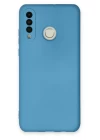 Huawei P30 Lite Kılıf Nano içi Kadife Silikon - Mavi