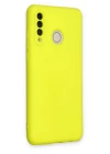 Huawei P30 Lite Kılıf Nano içi Kadife Silikon - Sarı
