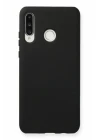 Huawei P30 Lite Kılıf Nano içi Kadife Silikon - Siyah