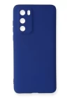 Huawei P40 Kılıf First Silikon - Lacivert