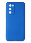 Huawei P40 Kılıf First Silikon - Mavi