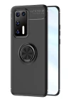 Huawei P40 Kılıf Range Yüzüklü Silikon - Siyah