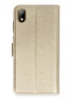 Huawei Y5 2019 Kılıf Trend S Plus Kapaklı Kılıf - Gold