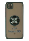 Huawei Y5P Kılıf Montreal Yüzüklü Silikon Kapak - Yeşil