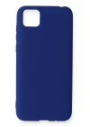 Huawei Y5P Kılıf Nano içi Kadife Silikon - Lacivert