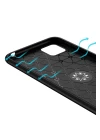Huawei Y5P Kılıf Range Yüzüklü Silikon - Siyah-Mavi