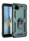 Huawei Y5P Kılıf Sofya Yüzüklü Silikon Kapak - Yeşil