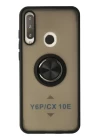 Huawei Y6P Kılıf Montreal Yüzüklü Silikon Kapak - Siyah