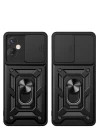 İnfinix Hot 30 5G Kılıf Pars Lens Yüzüklü Silikon - Siyah