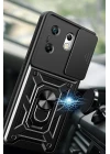 İnfinix Zero 30 4G Kılıf Pars Lens Yüzüklü Silikon - Yeşil