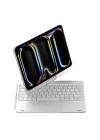 iPad Pro 11 (2024) F11 ATS Kılıf Magic Dönen Klavyeli Tablet Kılıf - Gümüş