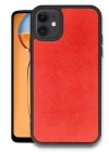 iPhone 11 Kılıf Aras Deri Kapak - Kırmızı