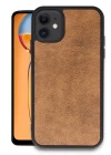 iPhone 11 Kılıf Aras Deri Kapak - Taba