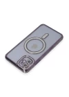iPhone 11 Kılıf Joke Simli Magneticsafe Kılıf - Derin Mor