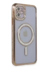 iPhone 11 Kılıf Joke Simli Magneticsafe Kılıf - Gold