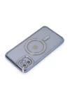 iPhone 11 Kılıf Joke Simli Magneticsafe Kılıf - Mavi
