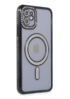 iPhone 11 Kılıf Joke Simli Magneticsafe Kılıf - Siyah