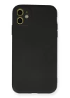 iPhone 11 Kılıf Nano içi Kadife Silikon - Siyah