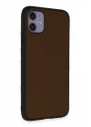 iPhone 11 Kılıf Taft Kapak - Kahverengi