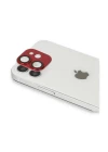 iPhone 11 Pers Alüminyum Kamera Lens - Kırmızı