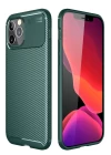 iPhone 11 Pro Kılıf Auto Focus Karbon Kapak - Yeşil