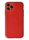 iPhone 11 Pro Kılıf Coco Deri Silikon Kapak - Kırmızı