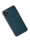 iPhone 11 Pro Kılıf Coco Deri Silikon Kapak - Mavi