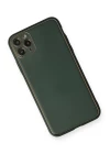 iPhone 11 Pro Kılıf Coco Deri Silikon Kapak - Yeşil