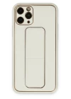 iPhone 11 Pro Kılıf Coco Deri Standlı Kapak - Beyaz