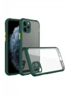 iPhone 11 Pro Kılıf Miami Şeffaf Silikon - Koyu Yeşil
