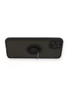 iPhone 11 Pro Kılıf Montreal Yüzüklü Silikon Kapak - Siyah