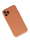 iPhone 11 Pro Kılıf Nano içi Kadife Silikon - Mat Turuncu
