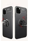 iPhone 11 Pro Kılıf Range Yüzüklü Silikon - Kırmızı