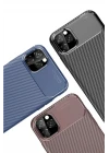 iPhone 11 Pro Max Kılıf Auto Focus Karbon Kapak - Kahverengi