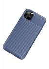 iPhone 11 Pro Max Kılıf Auto Focus Karbon Kapak - Lacivert