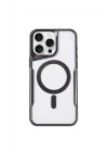 iPhone 11 Pro Max Kılıf Boyi Magsafe Silikon Kapak - Siyah