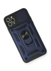 iPhone 11 Pro Max Kılıf Pars Lens Yüzüklü Silikon - Lacivert
