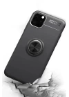 iPhone 11 Pro Max Kılıf Range Yüzüklü Silikon - Siyah