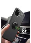 iPhone 11 Pro Max Kılıf Range Yüzüklü Silikon - Siyah-Gold