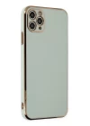iPhone 11 Pro Max Kılıf Volet Silikon - Açık Yeşil