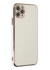 iPhone 11 Pro Max Kılıf Volet Silikon - Beyaz