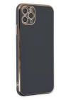 iPhone 11 Pro Max Kılıf Volet Silikon - Siyah