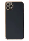 iPhone 11 Pro Max Kılıf Volet Silikon - Siyah