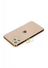 iPhone 11 Pro Renkli Kamera Lens Koruma Cam - Sarı-Turuncu