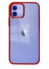 iPhone 12 Kılıf Element Silikon - Kırmızı