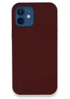 iPhone 12 Kılıf Lansman Legant Silikon - Bordo