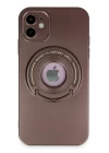 iPhone 12 Kılıf Lukka Magneticsafe Kapak - Kahverengi