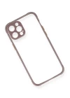 iPhone 12 Kılıf Miami Şeffaf Silikon - Açık Mor