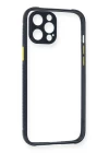 iPhone 12 Kılıf Miami Şeffaf Silikon - Lacivert