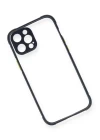 iPhone 12 Kılıf Miami Şeffaf Silikon - Lacivert